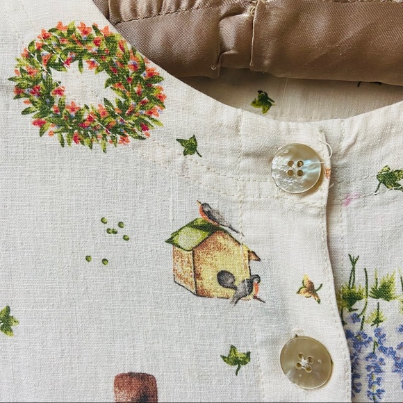 Cottagecore Kids Linen Dress - Picture 3 of 7